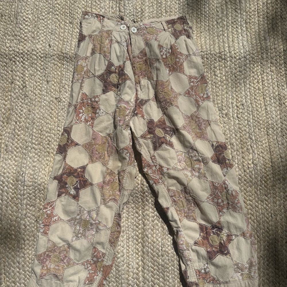 Patchwork Patterned Pants - image 1